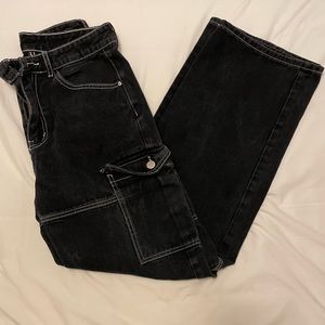 women’s black cargo pants